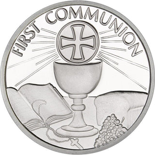 2024 First Communion Eucharist 1 Oz 999 Silver Round Medallion Gift Christianity