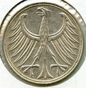 1958-G Germany Silver Coin 5 Mark - BX857
