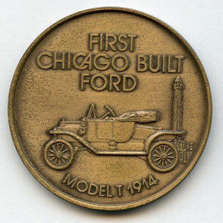 1972 First Chicago Built Ford Model T 1914 Galaxie 500 Medal Car Round - JM926