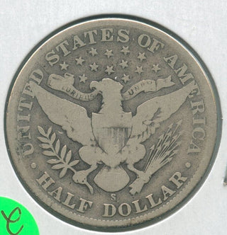 1905-S Silver Barber Half Dollar 50c San Francisco Mint  - KR278
