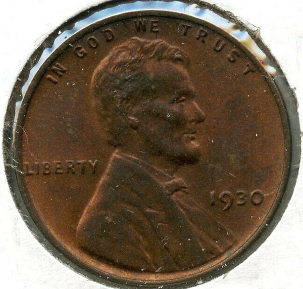 1930 Lincoln Wheat Cent Penny - Philadelphia Mint - BX592