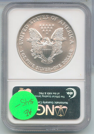 2006 NGC MS 69 American Silver Eagle 1 oz 999 Silver Dollar - ER888