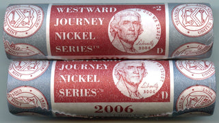 2006 Westward Journey Nickel Denver (2) Coin Rolls US Mint OGP Wrap - CA296
