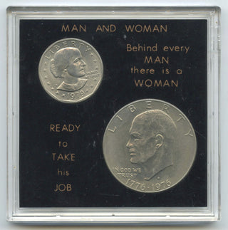 Behind Every Man There's a Woman 1976 & 1979 Eisenhower Susan B Coin Set B477