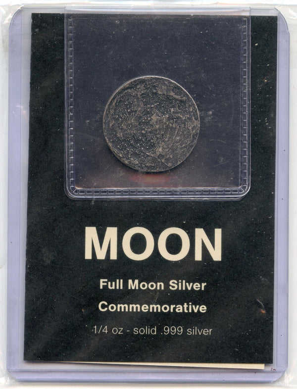 Full Moon 999 Silver 1/4 oz Commemorative Art Medal Made in USA Space Lunar A71