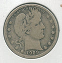 1909-D Silver Barber Quarter 25c Denver Mint - KR165