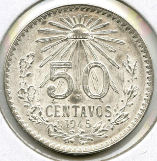 1945 Mexico Silver Coin 50 Centavos - Estados Unidos Mexicanos - C84