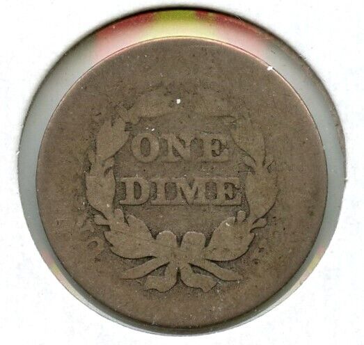 1853 P With Arrows Silver Seated Liberty Dime 10C Philadelphia Mint  -ER10