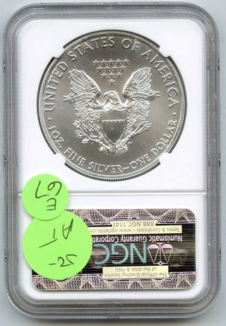 2014 American Eagle 1 oz Silver Dollar NGC MS69 Early Releases Bullion - E67