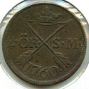 1760 Sweden Coin 2 Ore - CC815