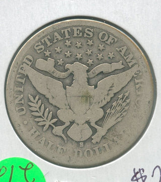 1902-S Silver Barber Half Dollar 50c San Francisco Mint  - KR272
