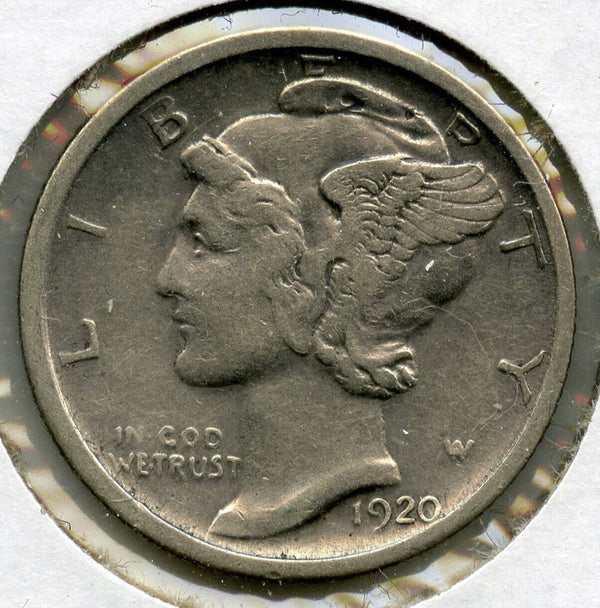 1920-S Mercury Silver Dime - San Francisco Mint - A590
