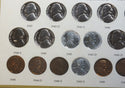United States Wartime Coin Set 1942 - 1945 Nickels & Cents Collection Frame A419