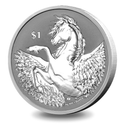 2022 BVI British Virgin Islands Pegasus 999 Silver 1 oz $1 Coin BU Ounce - JN756