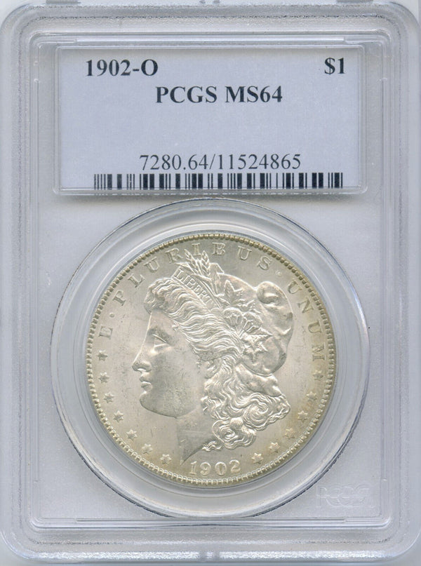 1902-O Morgan Silver Dollar PCGS MS64 Certified - New Orleans Mint -DN085