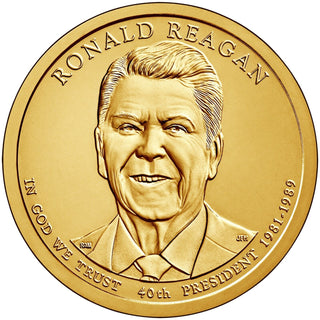 2016 Ronald Reagan Presidential Dollar US Golden $1 Coin - Philadelphia Mint