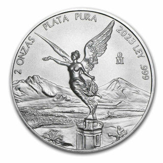 2023 Mexico Libertad 2 Oz 999 Silver Coin Plata Pura Onza Mexican BU UNC - JP546