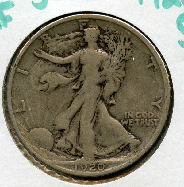 1920-S Walking Liberty Silver Half Dollar - San Francisco Mint - JL809