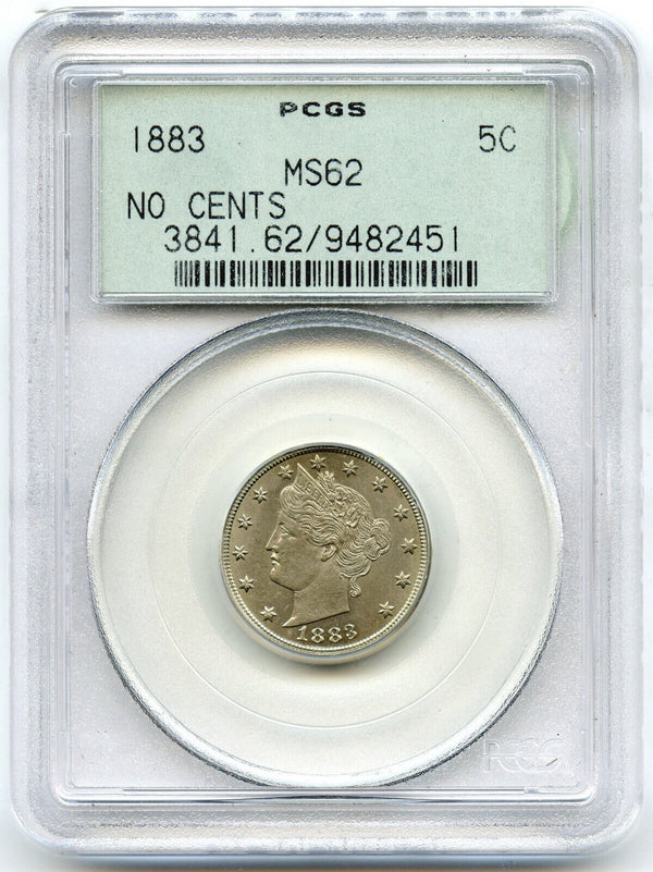 1883 Liberty V Nickel PCGS MS62 Green Label - No Cents - B190