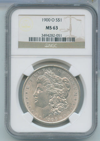 1900-O Silver Morgan Dollar $1 NGC MS63 New Orleans Mint - KR675