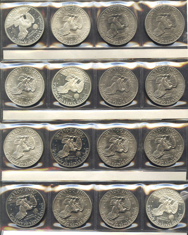 Eisenhower Dollars 1971 - 1978 Set 32-Coin Collection & Harco Album Folder - B55