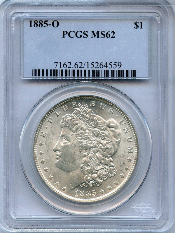 1885-O Morgan Silver Dollar PCGS MS62 Certified New Orleans Mint - DM05