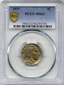 1927-P Indian Head Buffalo Nickel PCGS MS62 Certified -5 Cents- DM458