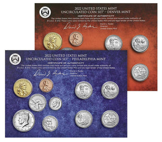 2022 Uncirculated US OGP Mint -20 Coin Set United States Philadelphia and Denver