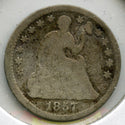 1857 Seated Liberty Half Dime - Philadelphia Mint - A584