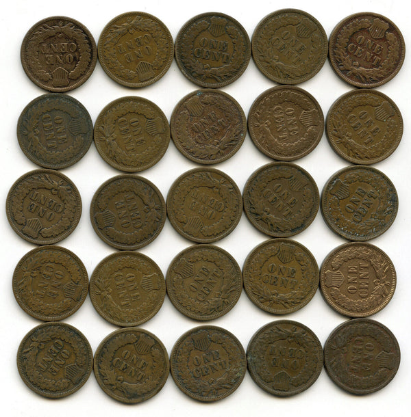 1909 Indian Head Cent Pennies Coin Roll - Penny Lot - B396