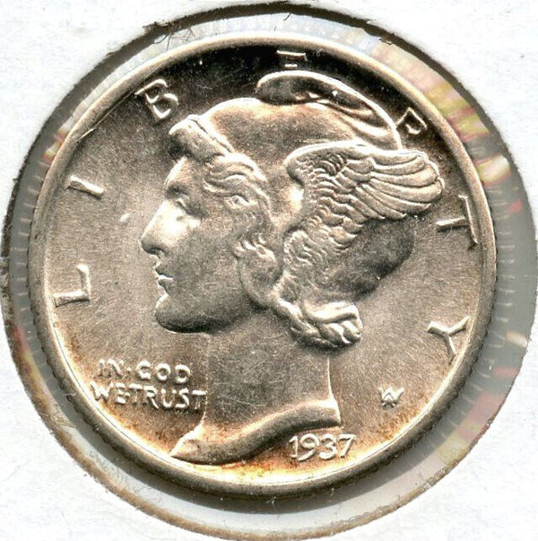 1937 Mercury Silver Dime - Gem Uncirculated - Philadelphia Mint - CC487