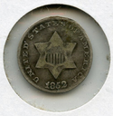 1852 3-Cent Silver Nickel - Three Cents - DM552