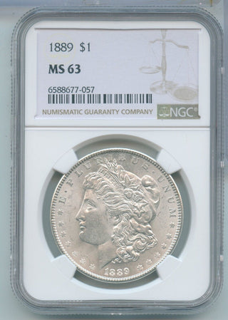 1889-P Silver Morgan Dollar $1 NGC MS63 Philadelphia Mint - KR653