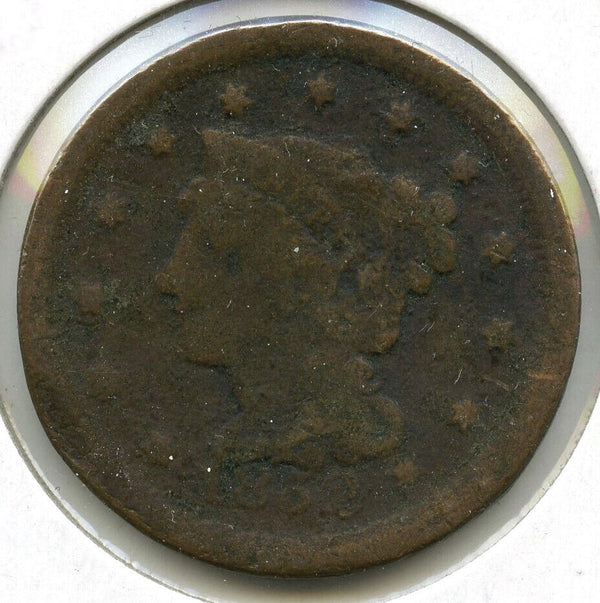 1852 Braided Hair Large Cent Penny - C956