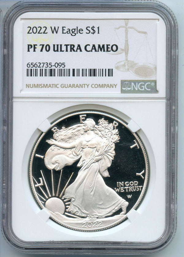 2022-W Proof Silver Eagle 1 oz NGC PF70 Ultra Cameo - West Point Mint - CA30