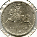 1936 Lithuania Silver Coin 5 Litai - Lietuva - B03
