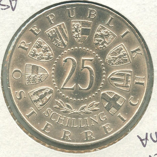 1955 Austria Reopening Of The National Theater Vienna Silver 25 Schillings-KR548
