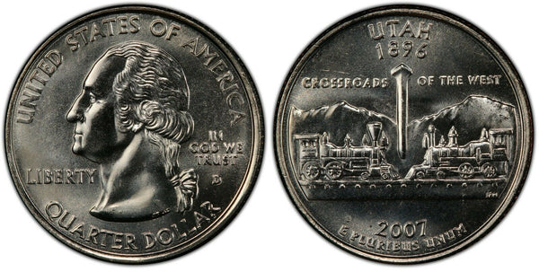 2007-D Utah Statehood Quarter 25C Uncirculated Coin Denver mint 090
