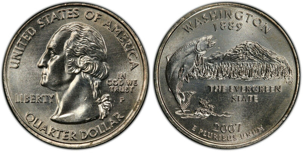 2007-P Washington Statehood Quarter 25C Uncirculated Coin Philadelphia mint 083