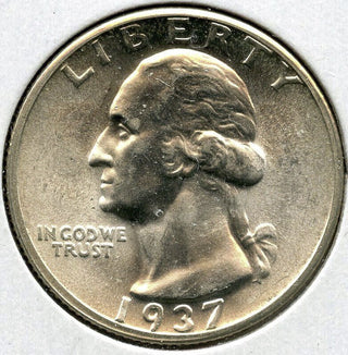 1937-D Washington Silver Quarter - Denver Mint - G777
