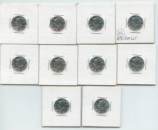 Lot Of 10 Silver 1/10 oz Winged Liberty Head Mercury Dime Round - KR36