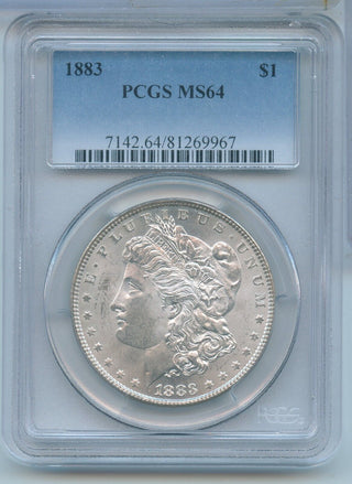 1883-P Morgan Silver Dollar $1 PCGS MS64 Philadelphia Mint - KR589