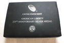 2017 American Liberty 225TH Anniversary  Silver Medal U.S. Mint DM384