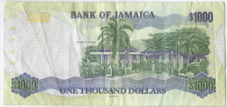 2008 Bank of Jamaica Banknote $1000 Currency Note in Holder Money DN175