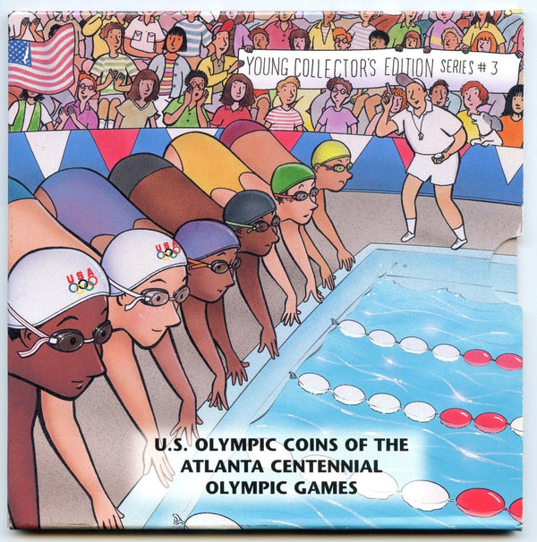 1996-S Atlanta Olympics Swimming Half Dollar Young Collectors US Mint OGP - A175
