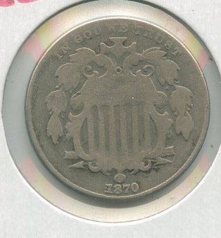 1870-P Shield Nickel 5c Philadelphia Mint  - KR292
