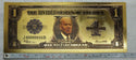 Sleepy Joe Biden Divided States $1 Note Novelty 24K Gold Foil Plated Bill GFN76
