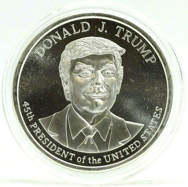 Donald Trump 999 Silver 1 oz Medal 45th President USA Round MAGA Eagle - BT715