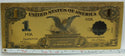 1899 Black Eagle $1 Silver Certificate Novelty 24K Gold Plated Note 6
