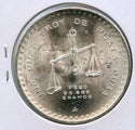 1980 Mexico Balance Onza 1 Oz Silver Coin Plata UNC - JN962